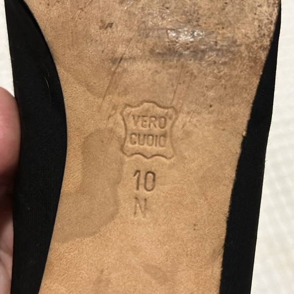 Vaneli Black Square Toe Kitten Heels Bow Size 10N - Picture 7 of 12